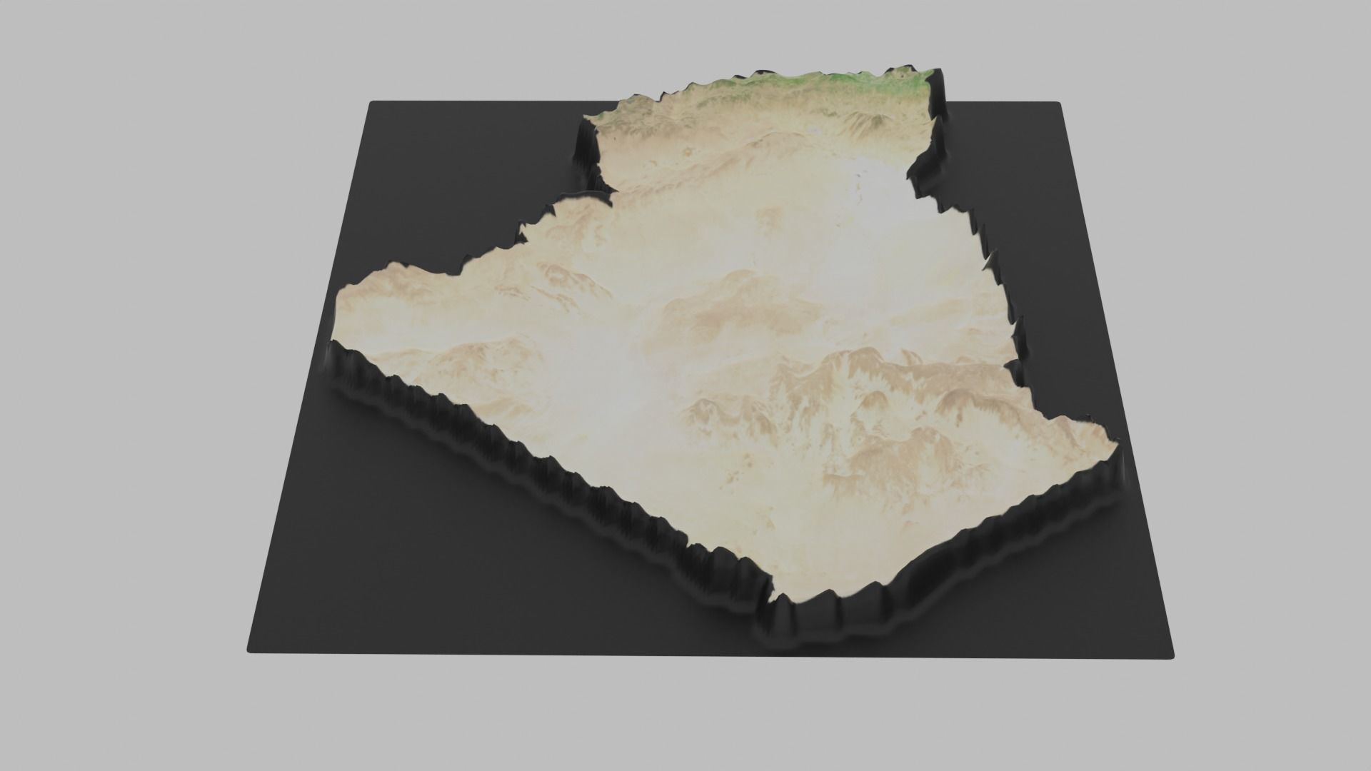 Algeria Map Low-poly 3D model_2
