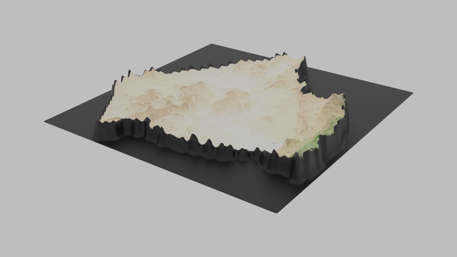 Algeria Map Low-poly 3D model_5