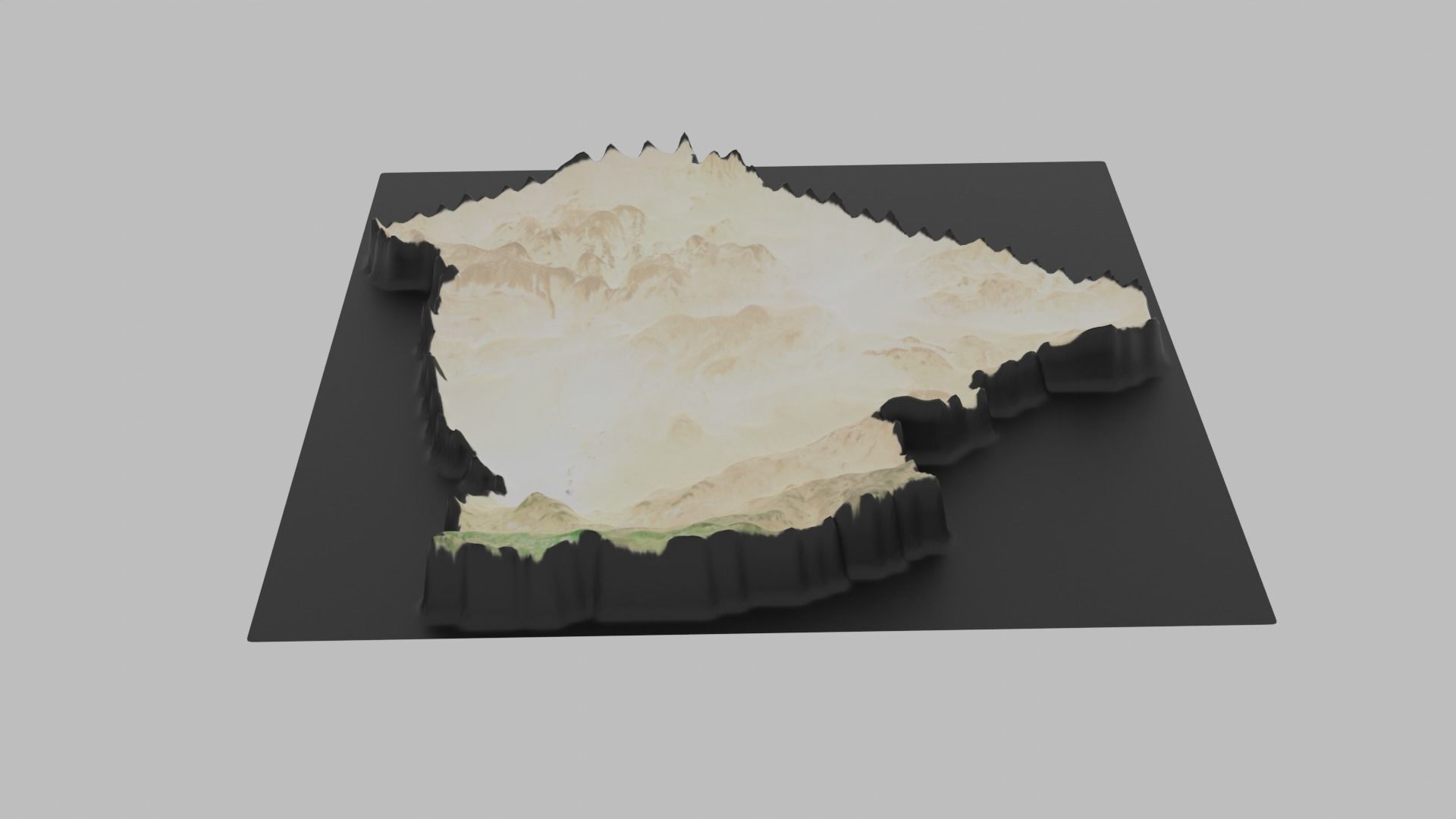 Algeria Map Low-poly 3D model_4