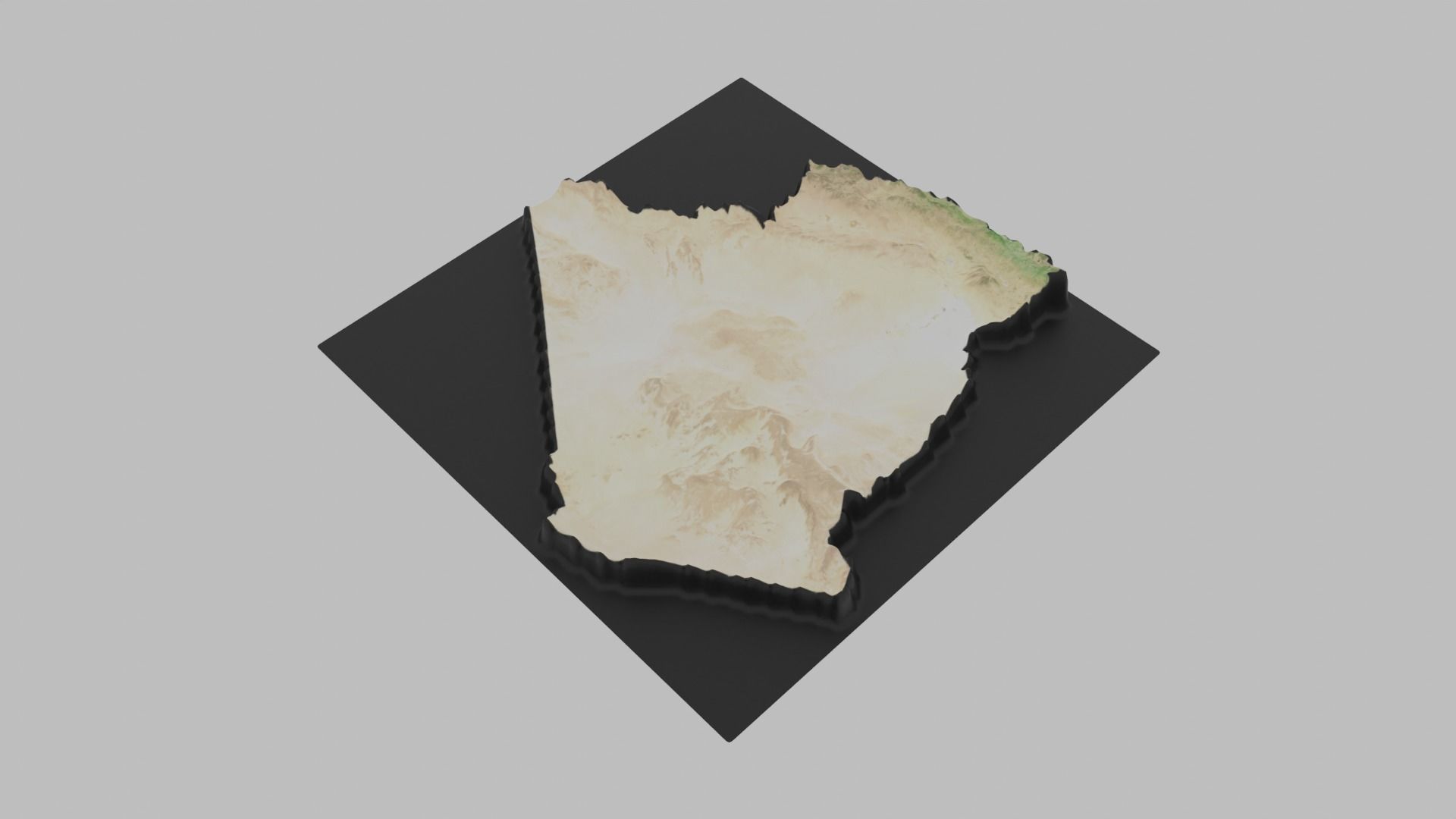 Algeria Map Low-poly 3D model_7