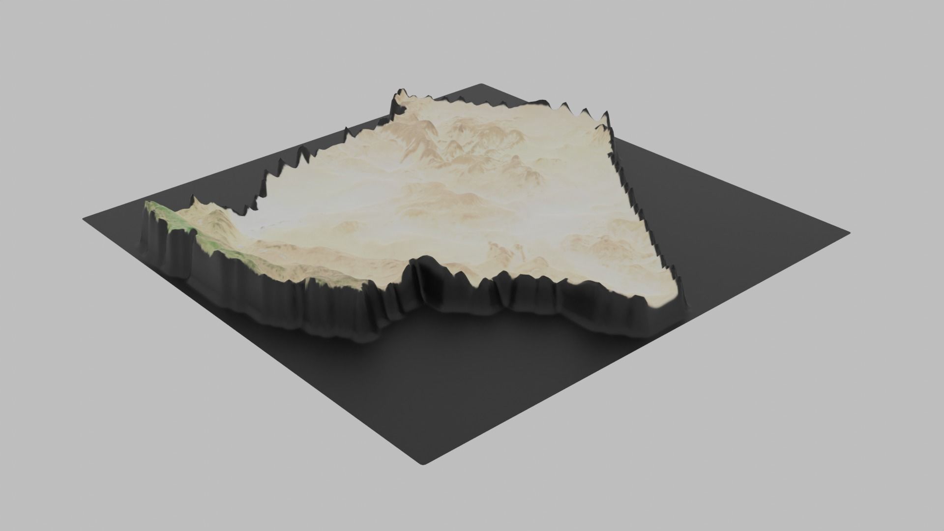 Algeria Map Low-poly 3D model_3
