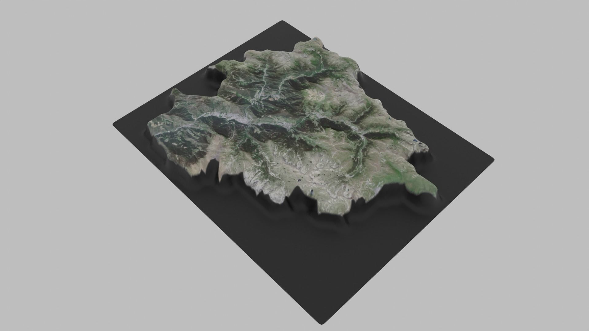 Andorra Map Low-poly 3D model_7