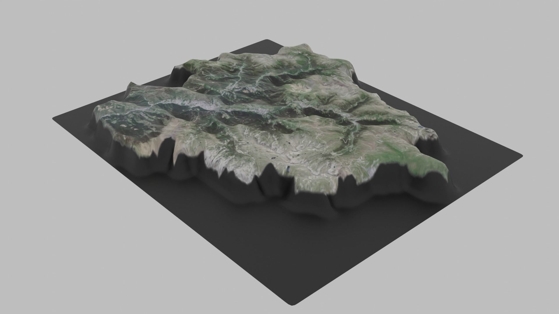 Andorra Map Low-poly 3D model_1