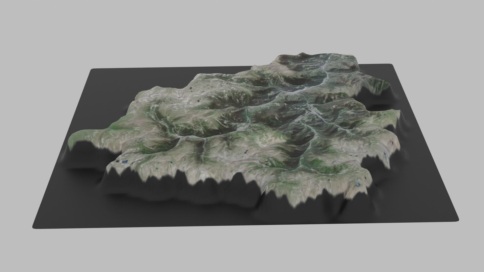Andorra Map Low-poly 3D model_4