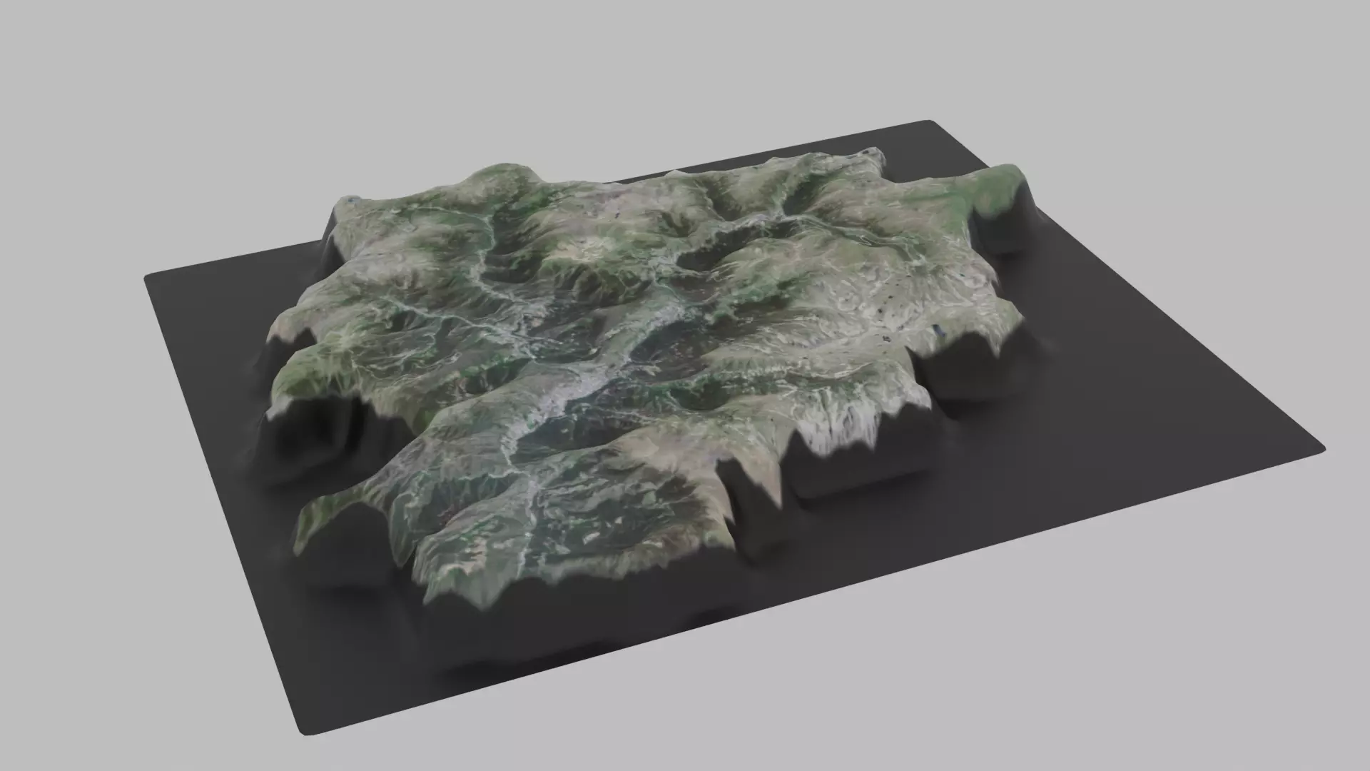 Andorra Map Low-poly 3D model_0