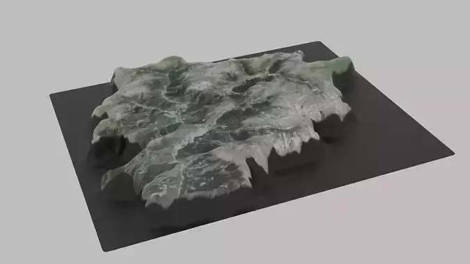 Andorra Map Low-poly 3D model