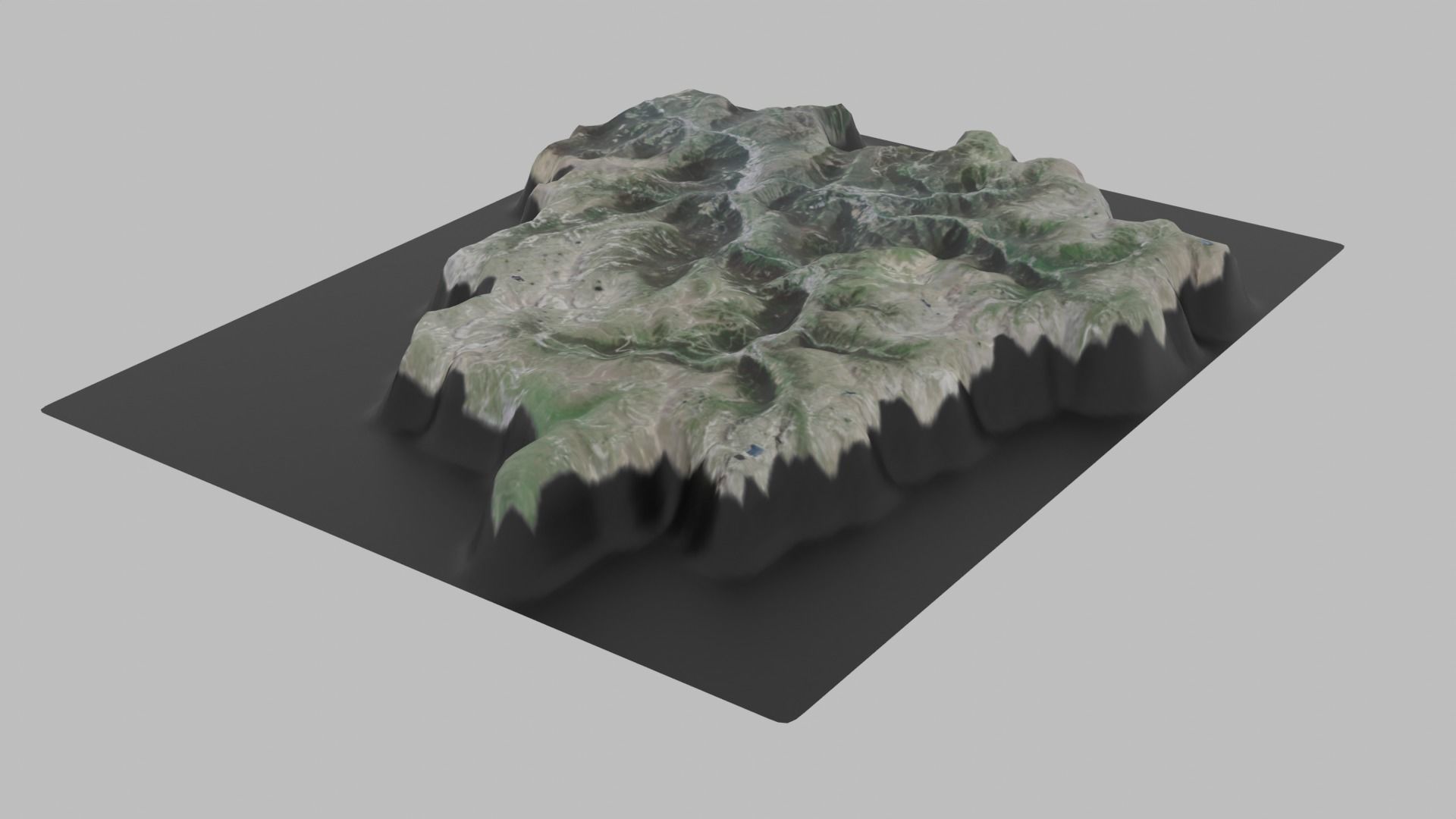 Andorra Map Low-poly 3D model_5