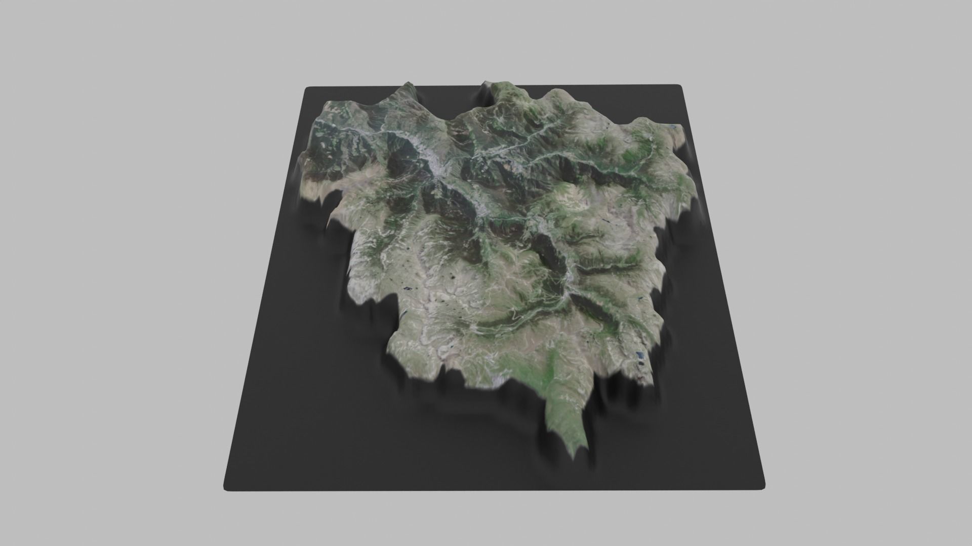 Andorra Map Low-poly 3D model_6