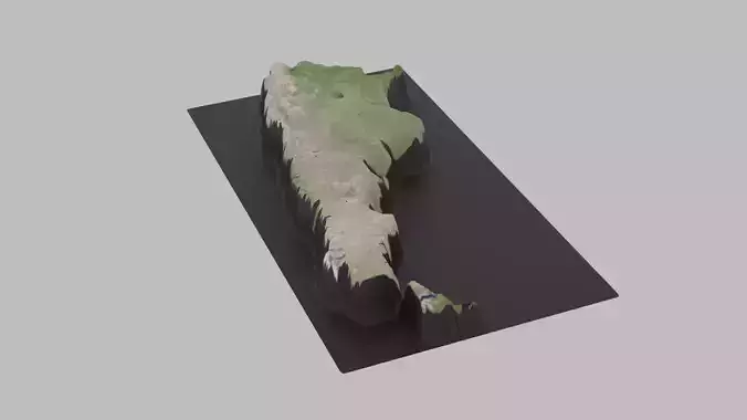 Argentina Map Low-poly 3D model