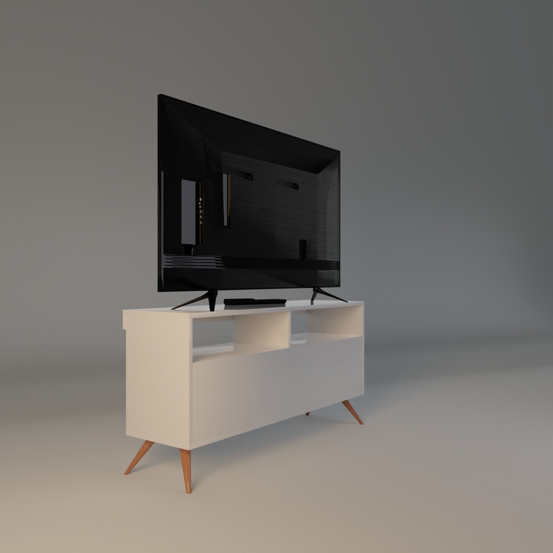 TV Table  Low-poly 3D model_6