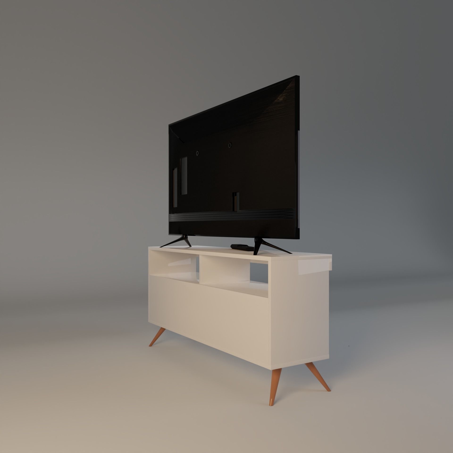 TV Table  Low-poly 3D model_8
