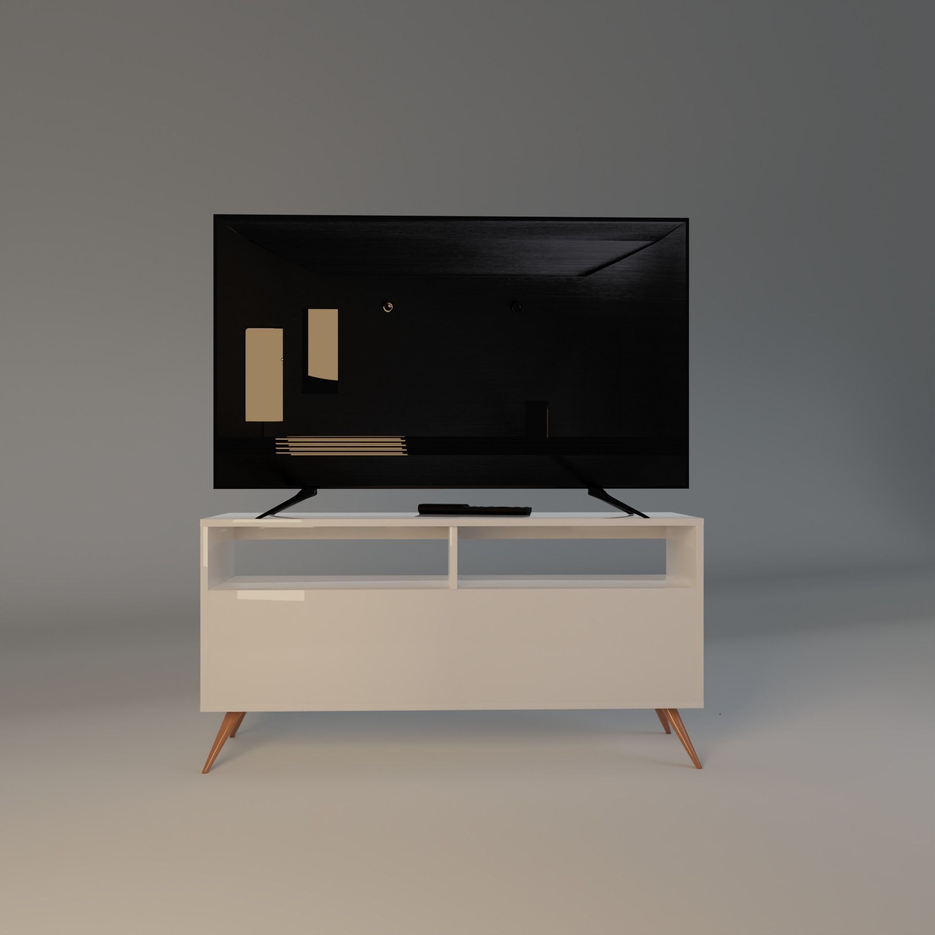 TV Table  Low-poly 3D model_7