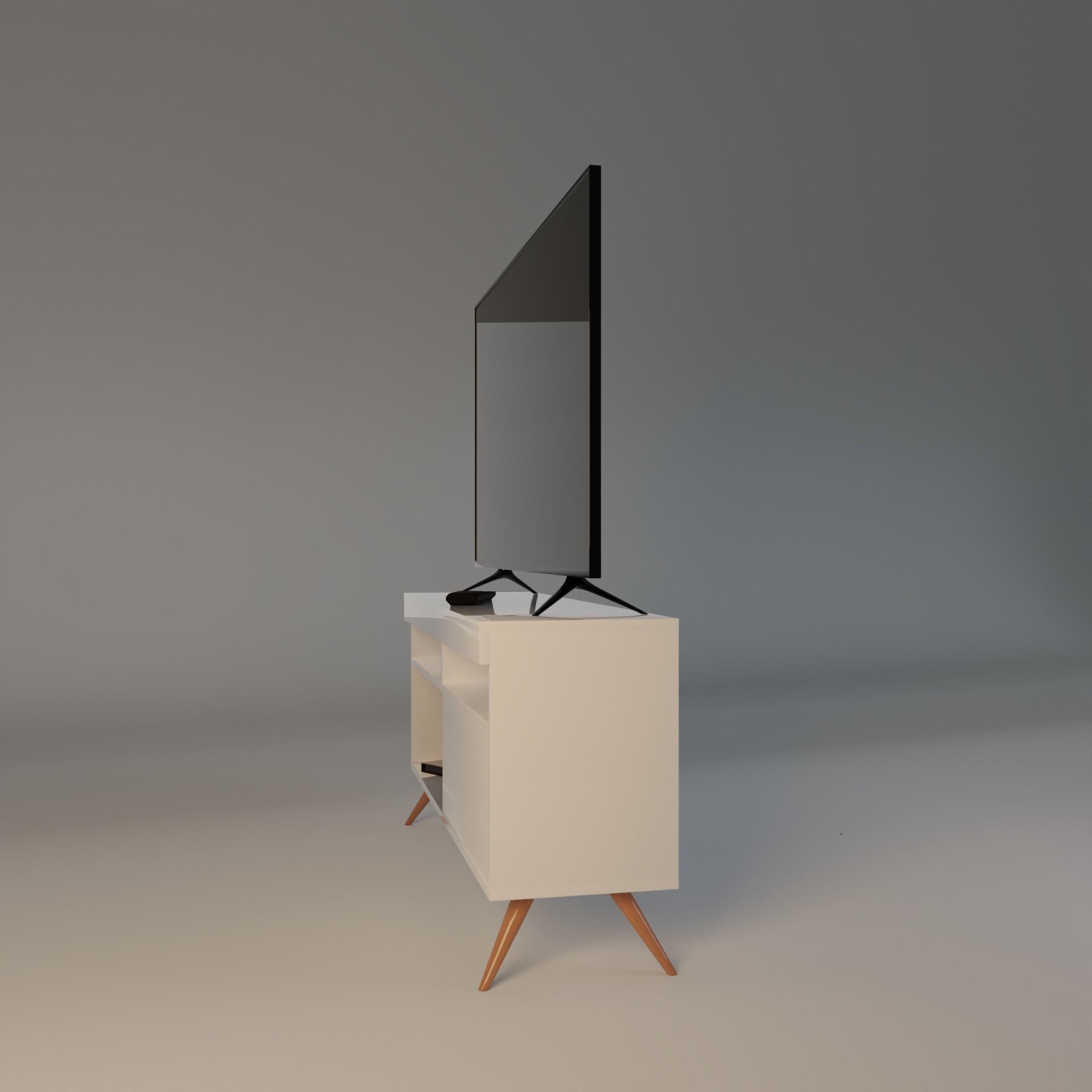 TV Table  Low-poly 3D model_5