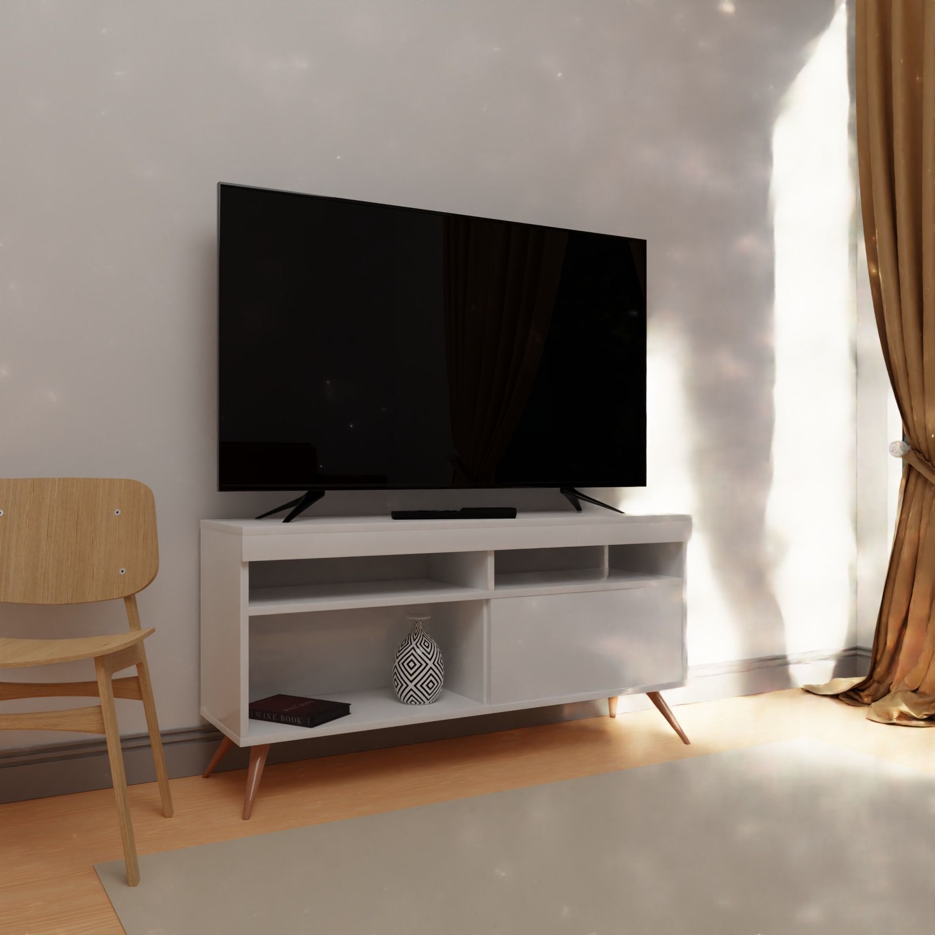TV Table  Low-poly 3D model_2