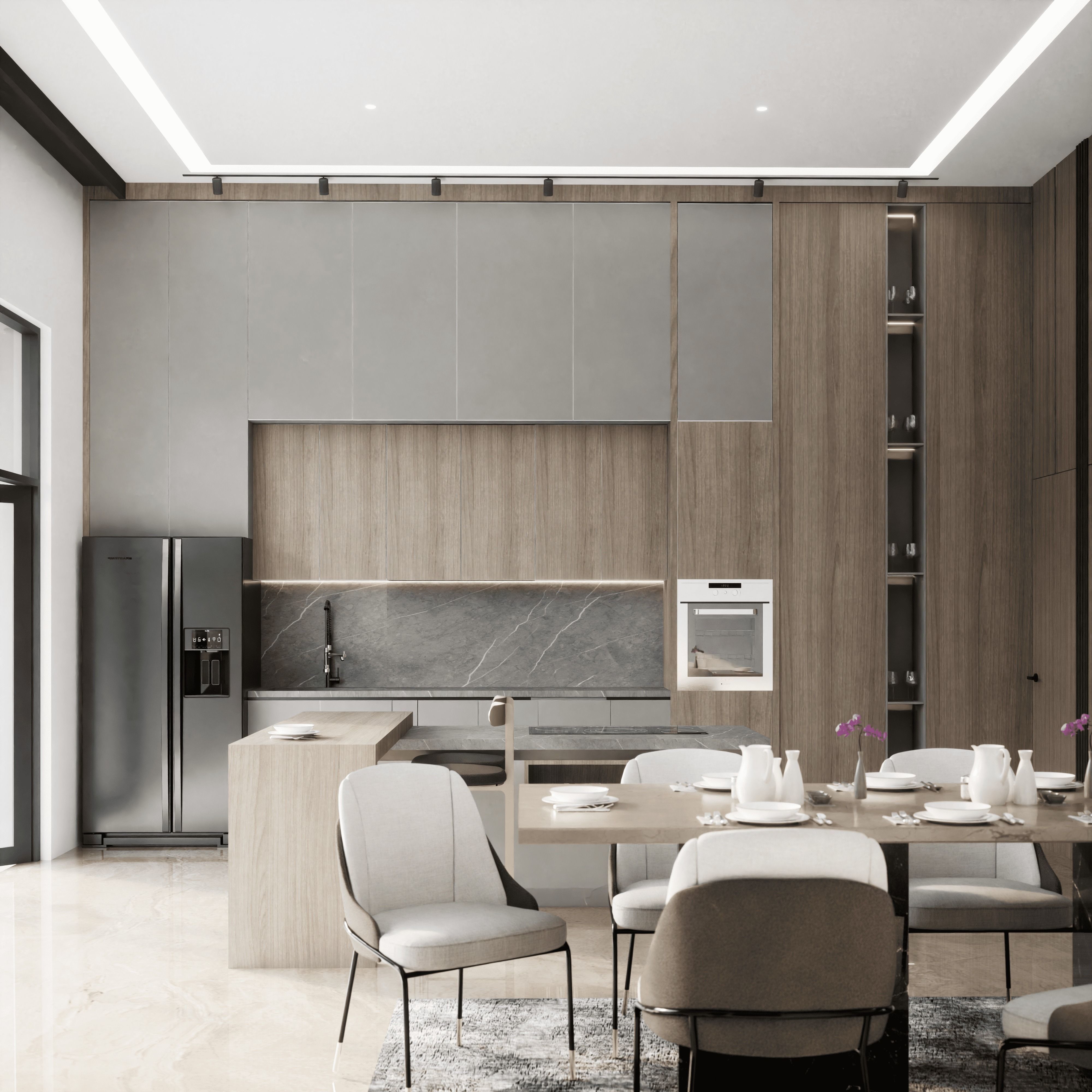 Modern House 3D with Interior furniture 3D model_20