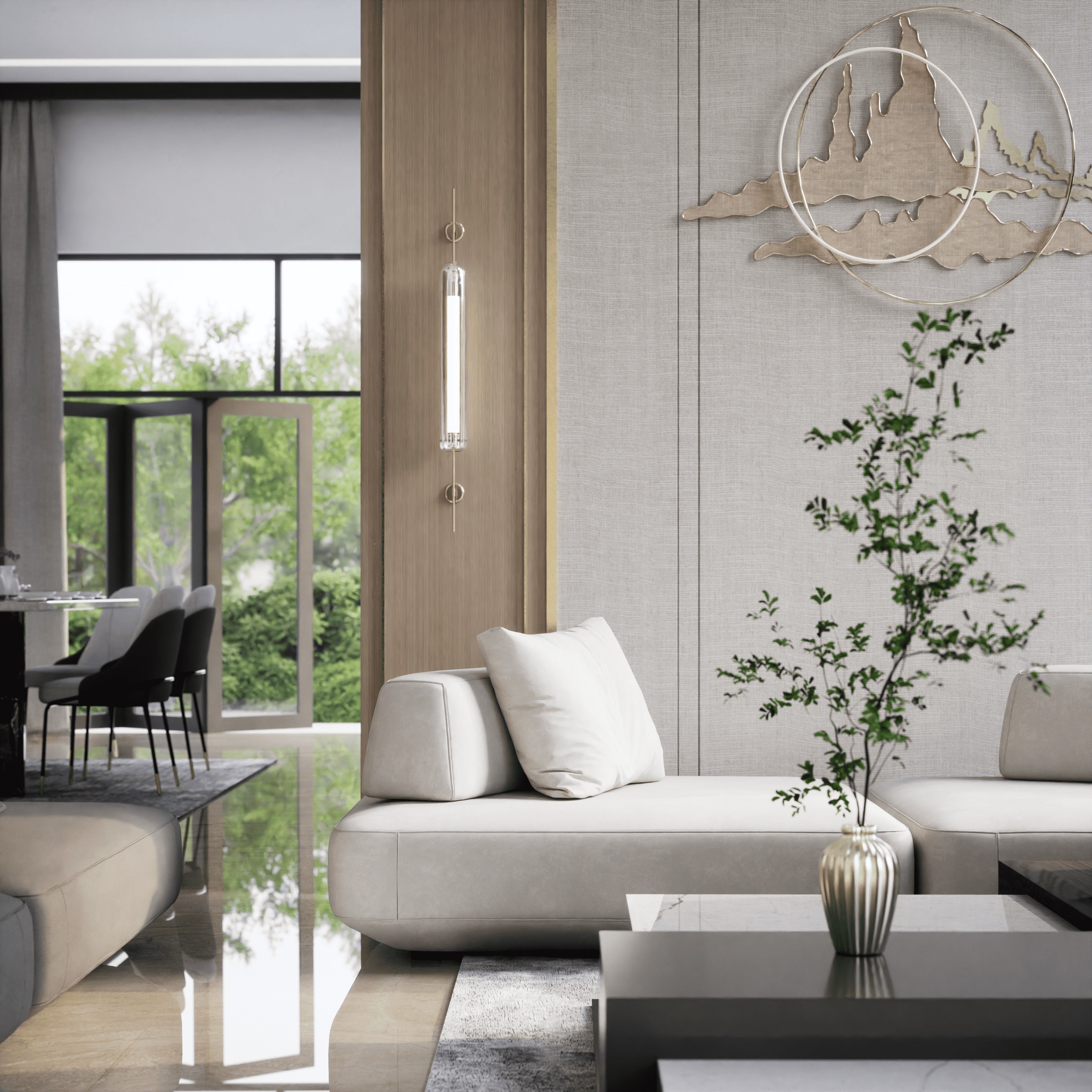 Modern House 3D with Interior furniture 3D model_17