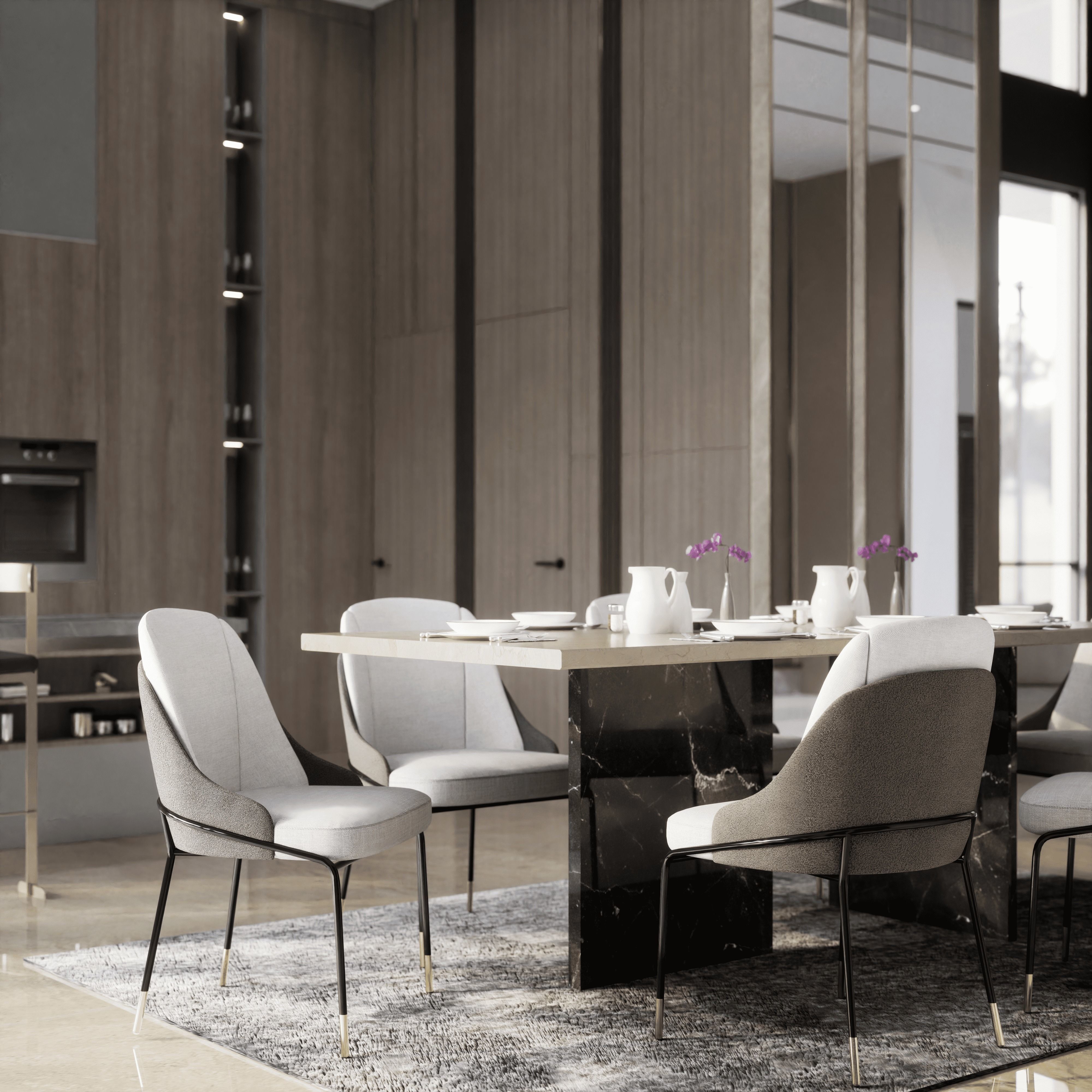 Modern House 3D with Interior furniture 3D model_21