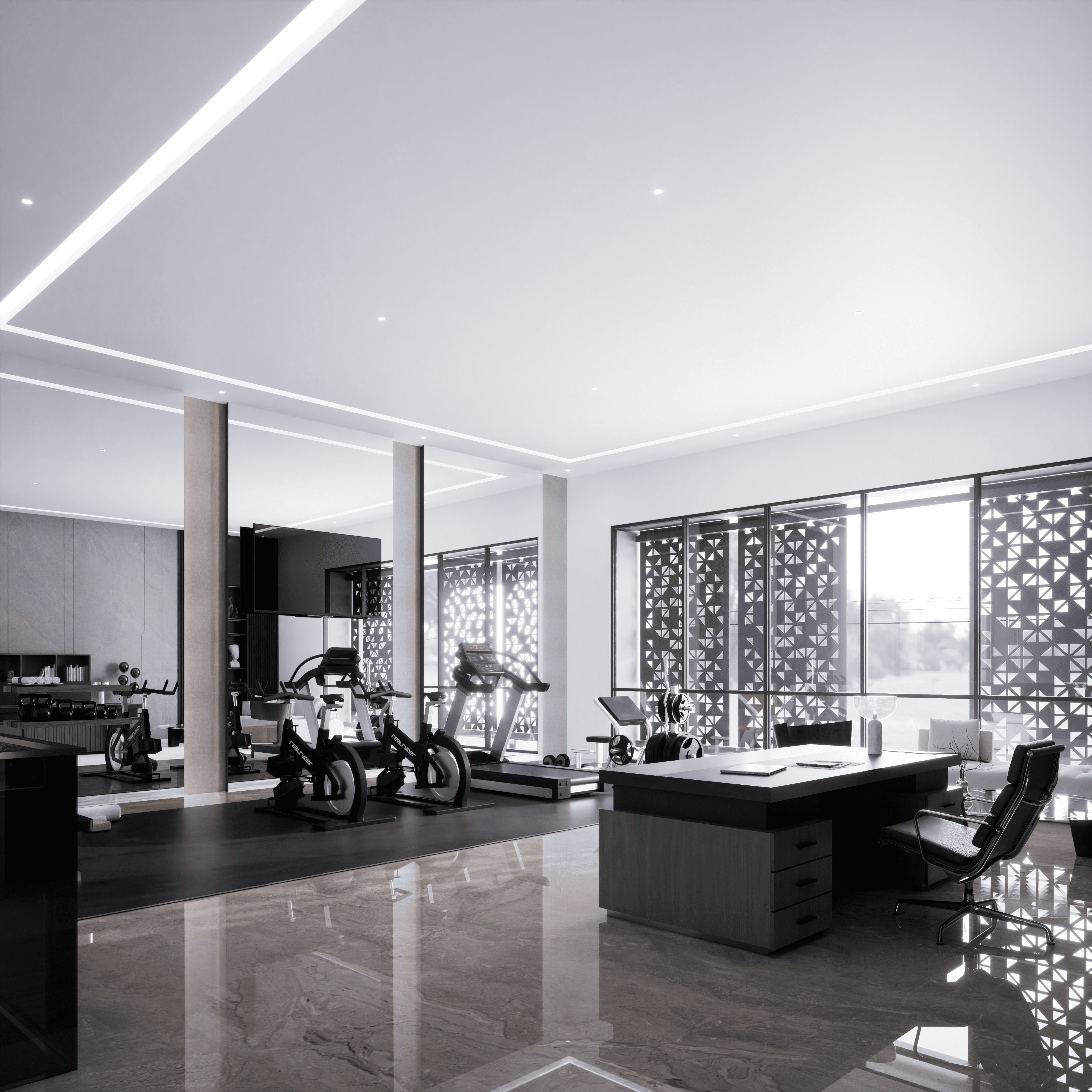 Modern House 3D with Interior furniture 3D model_9