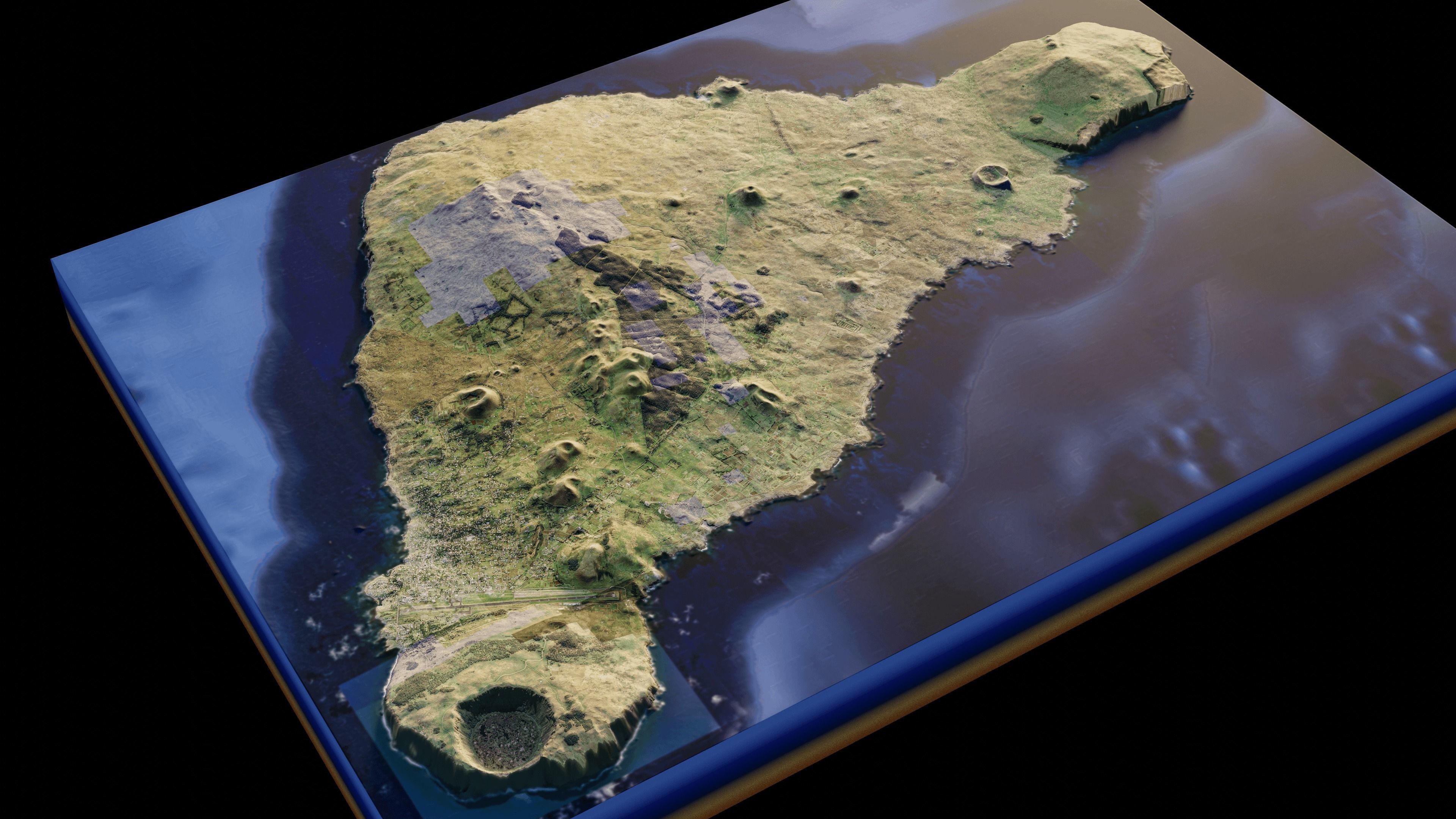 Easter island 3d model terrain 3D model_1