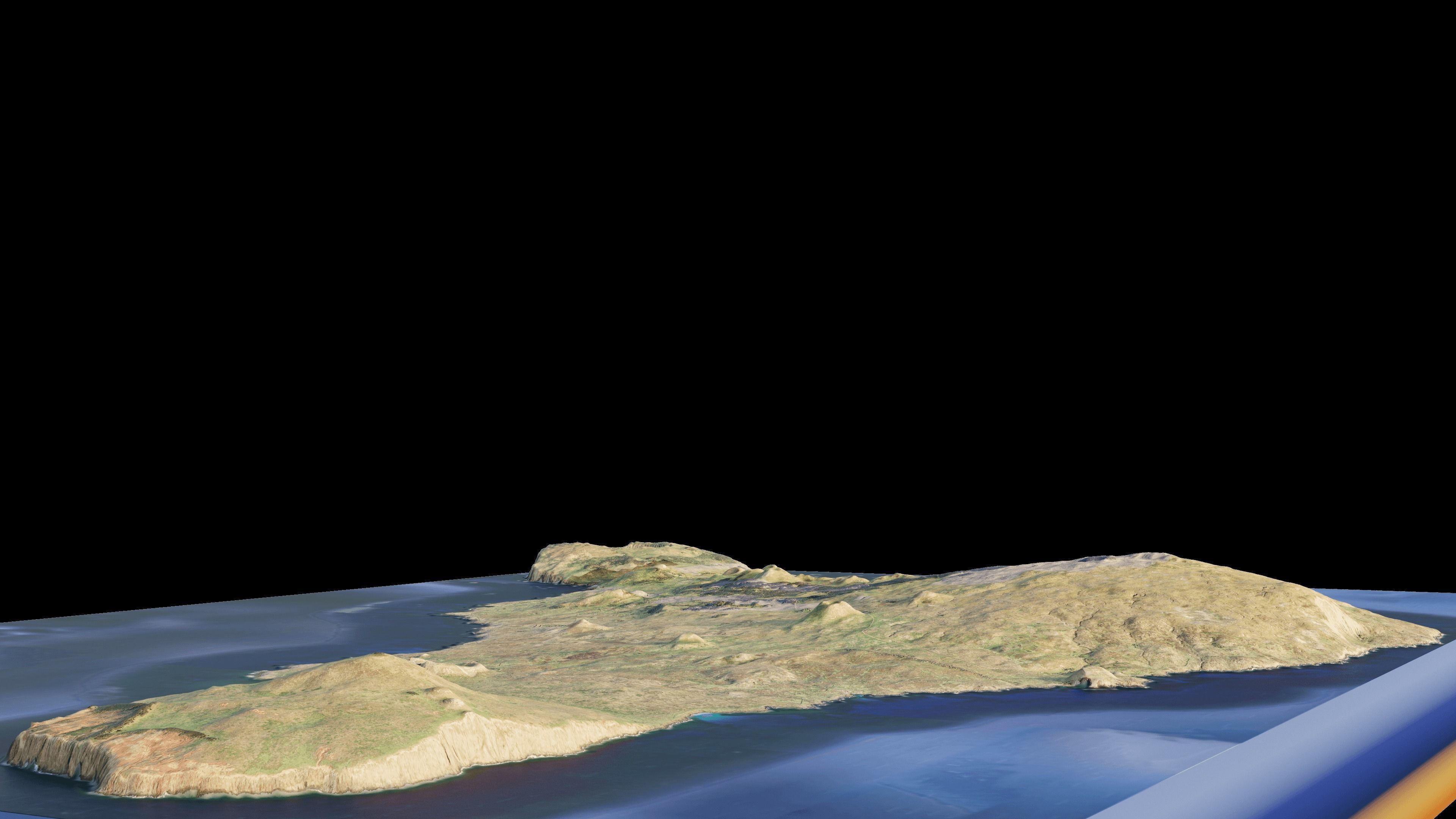 Easter island 3d model terrain 3D model_10