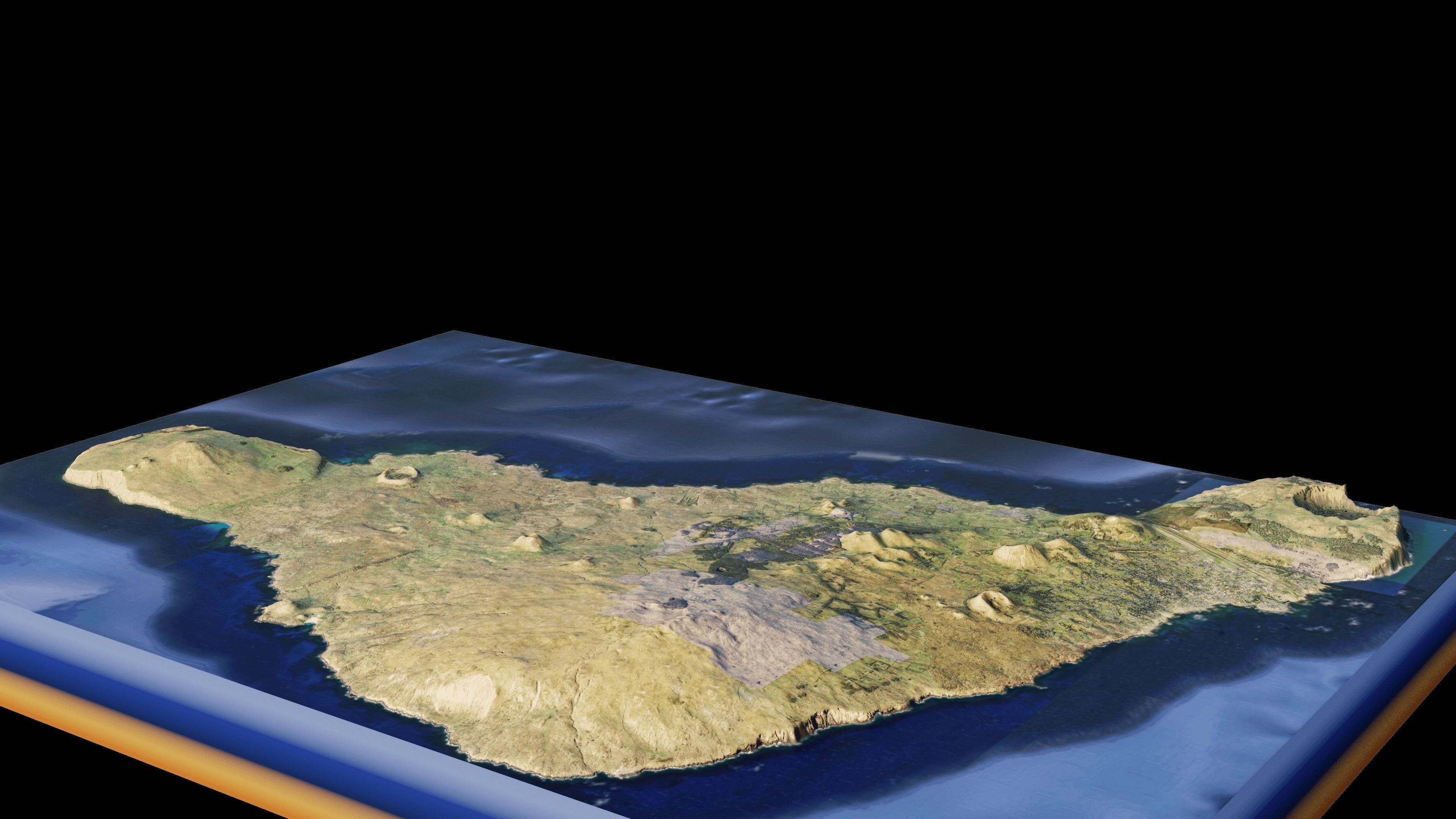 Easter island 3d model terrain 3D model_8