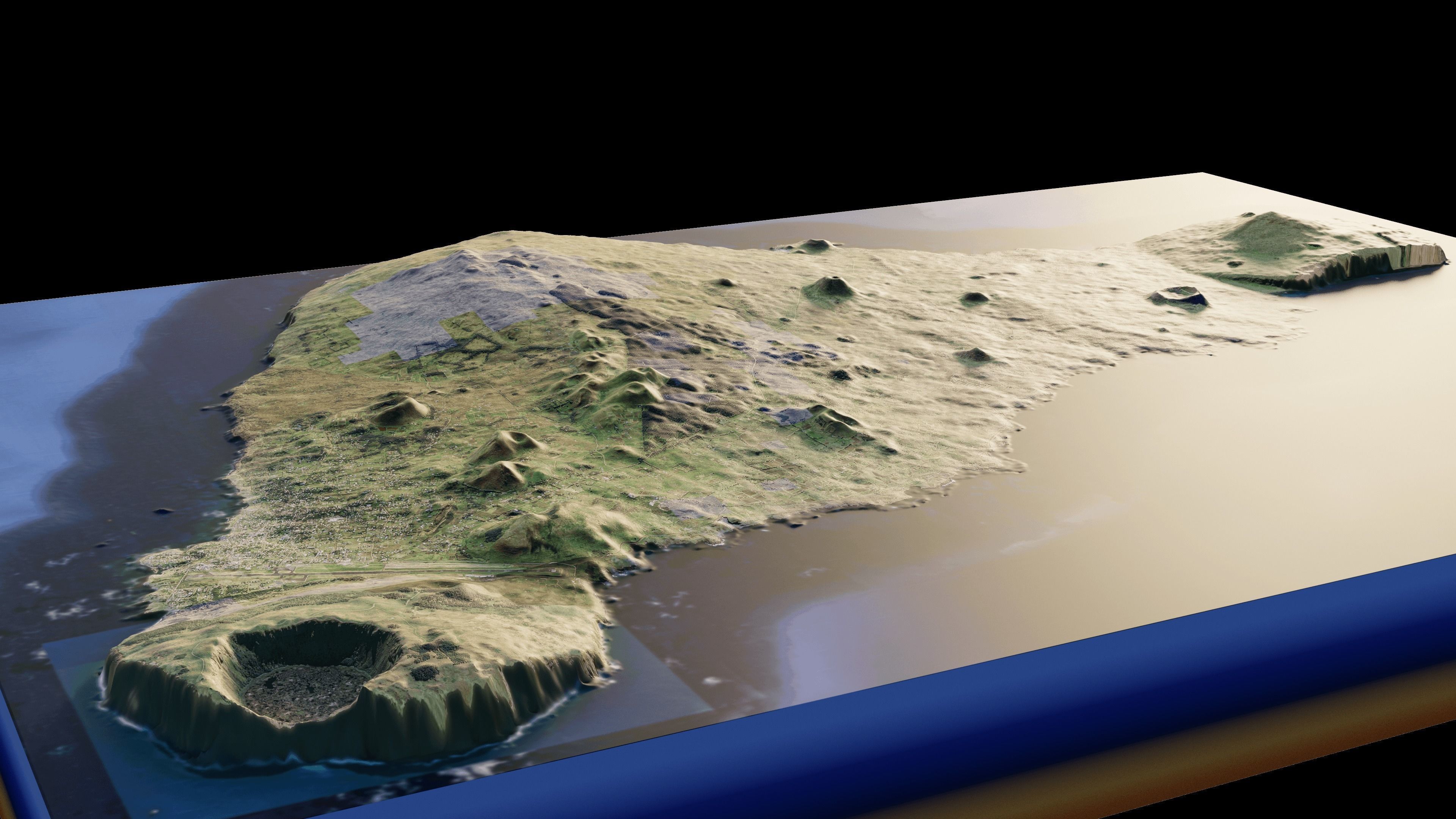 Easter island 3d model terrain 3D model_3