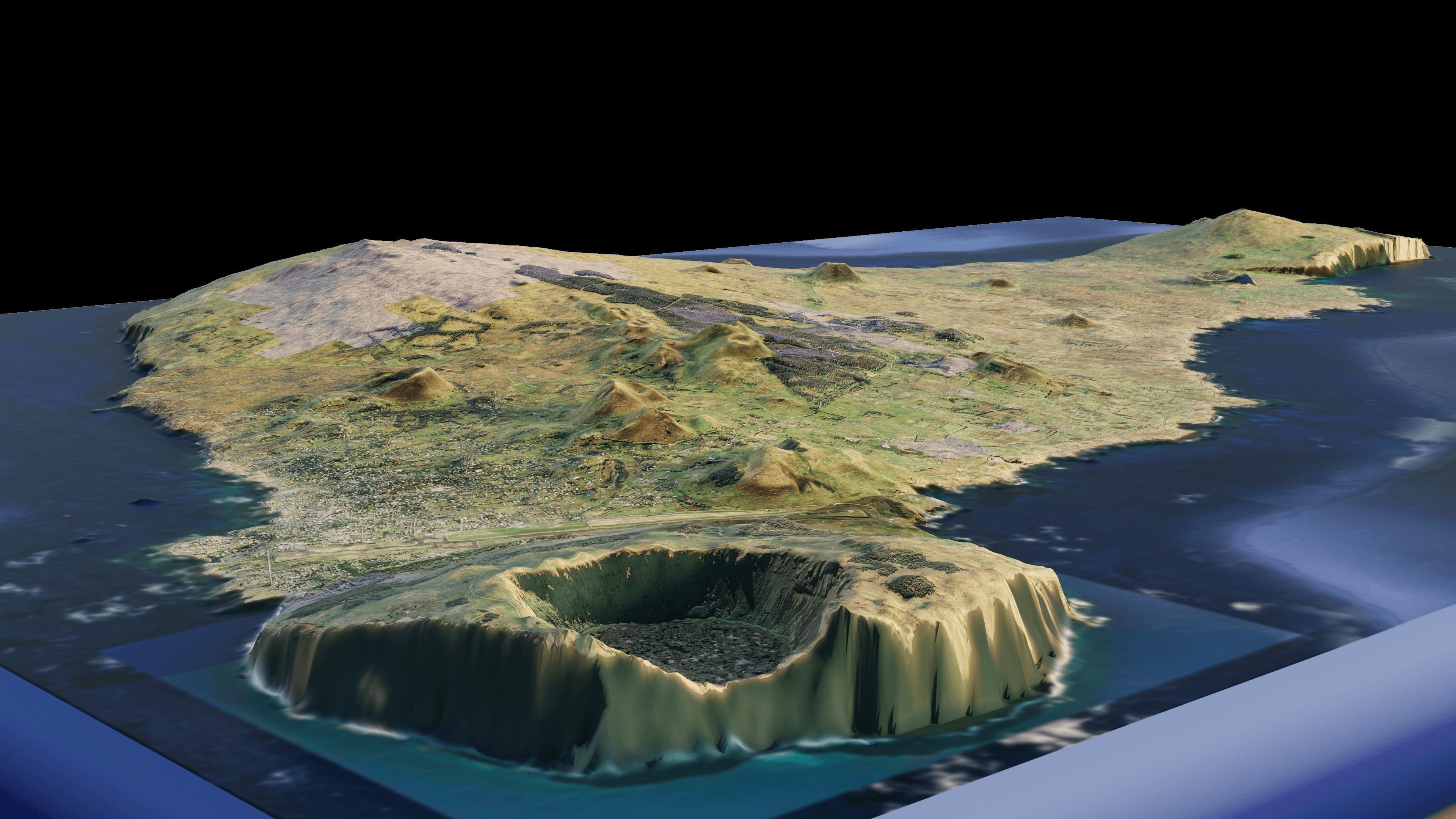 Easter island 3d model terrain 3D model_4