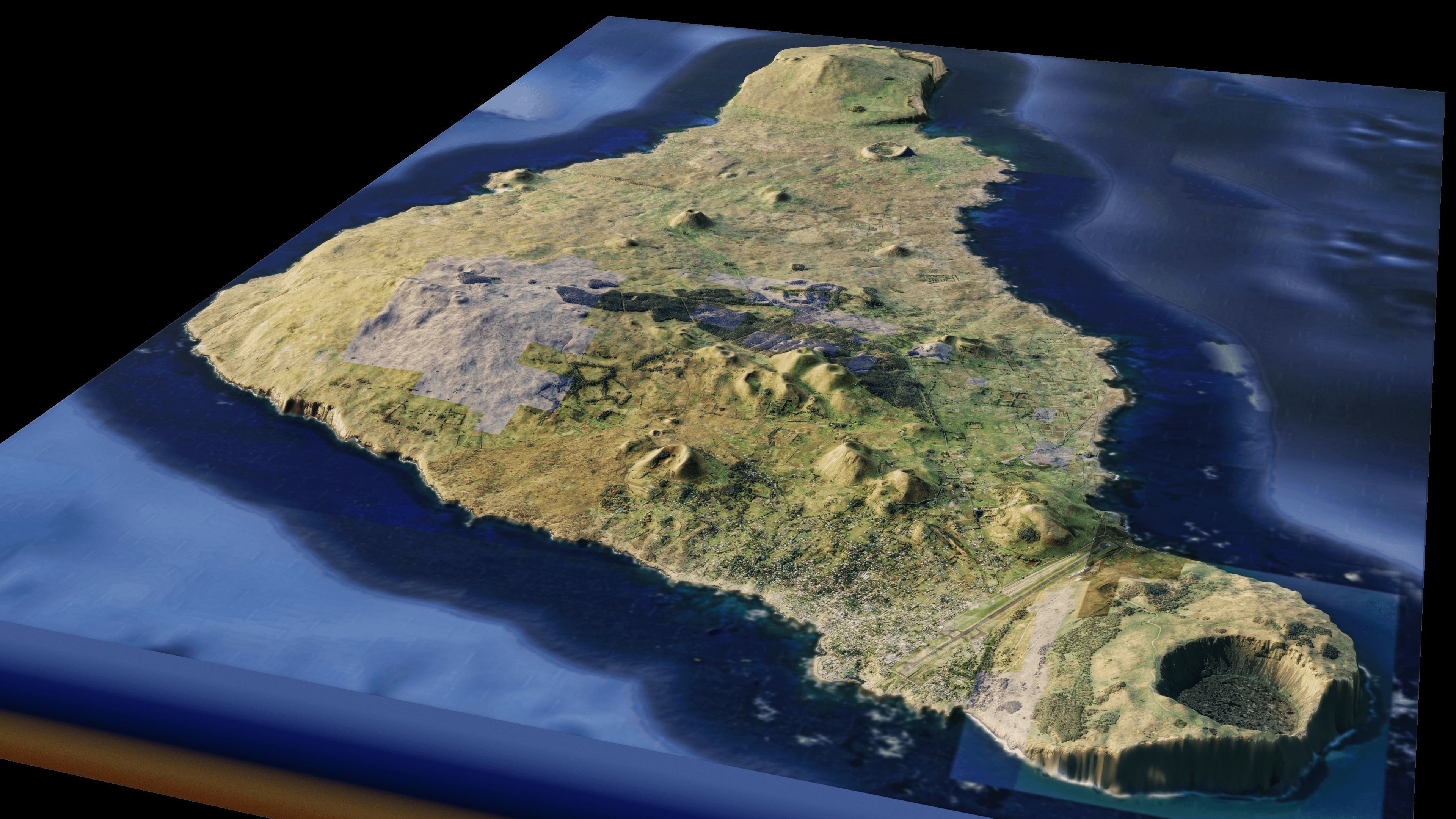 Easter island 3d model terrain 3D model_7