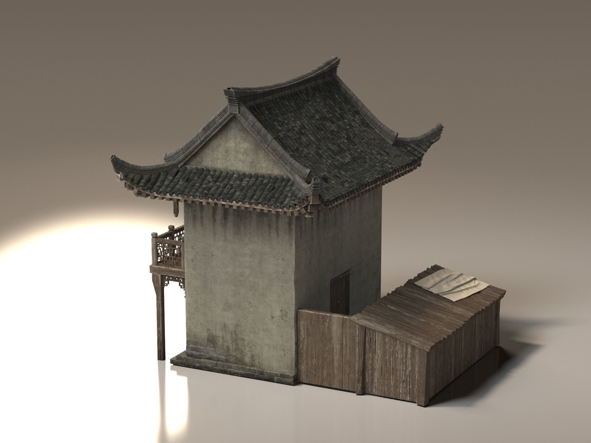 Ancient buildings Chinese ancient architecture 3D model_2