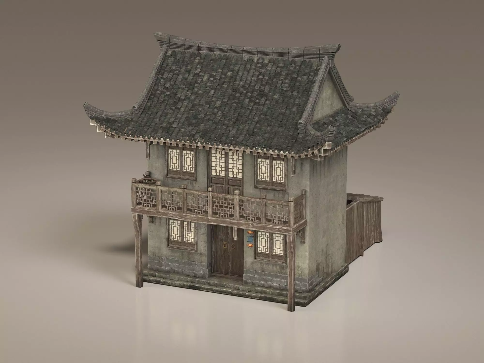 Ancient buildings Chinese ancient architecture 3D model_0