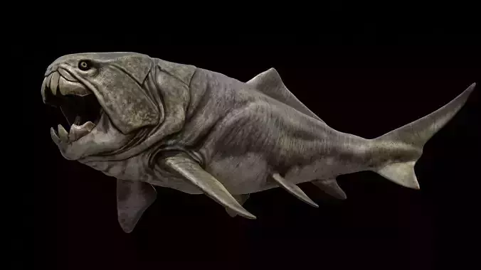 Dunkleosteus Prehistoric Fish Low-poly 3D model