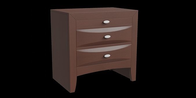 2 Drawer Nightstand Side Table 3D model | CGTrader