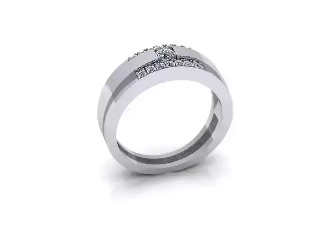 man ring with enamel and diamonds 601 3D print model