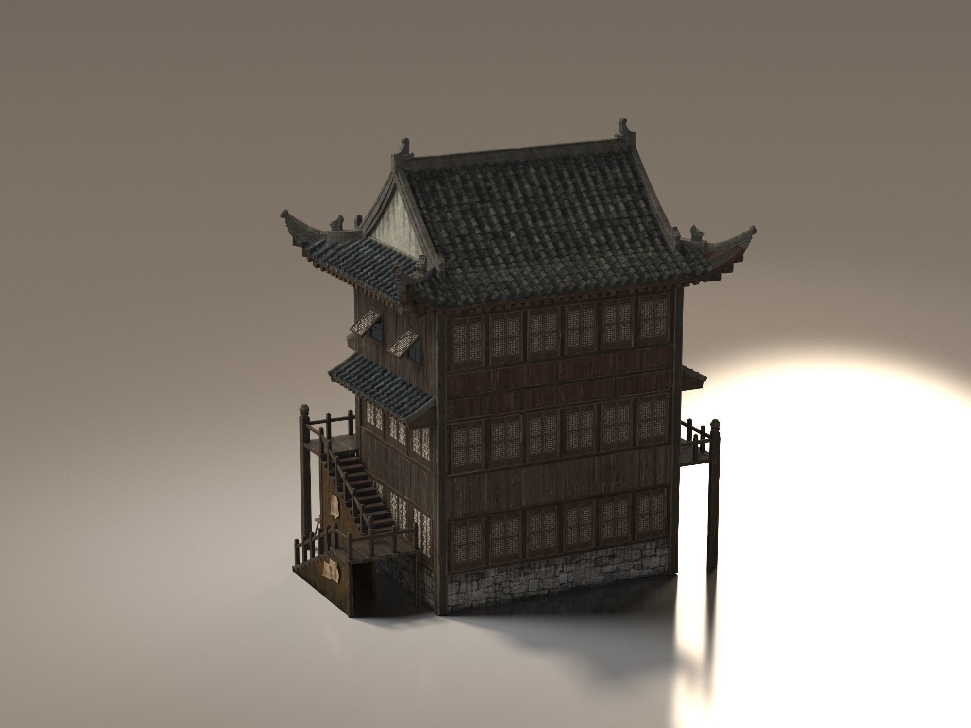 Ancient buildings Chinese Ancient buildings 3D model_2