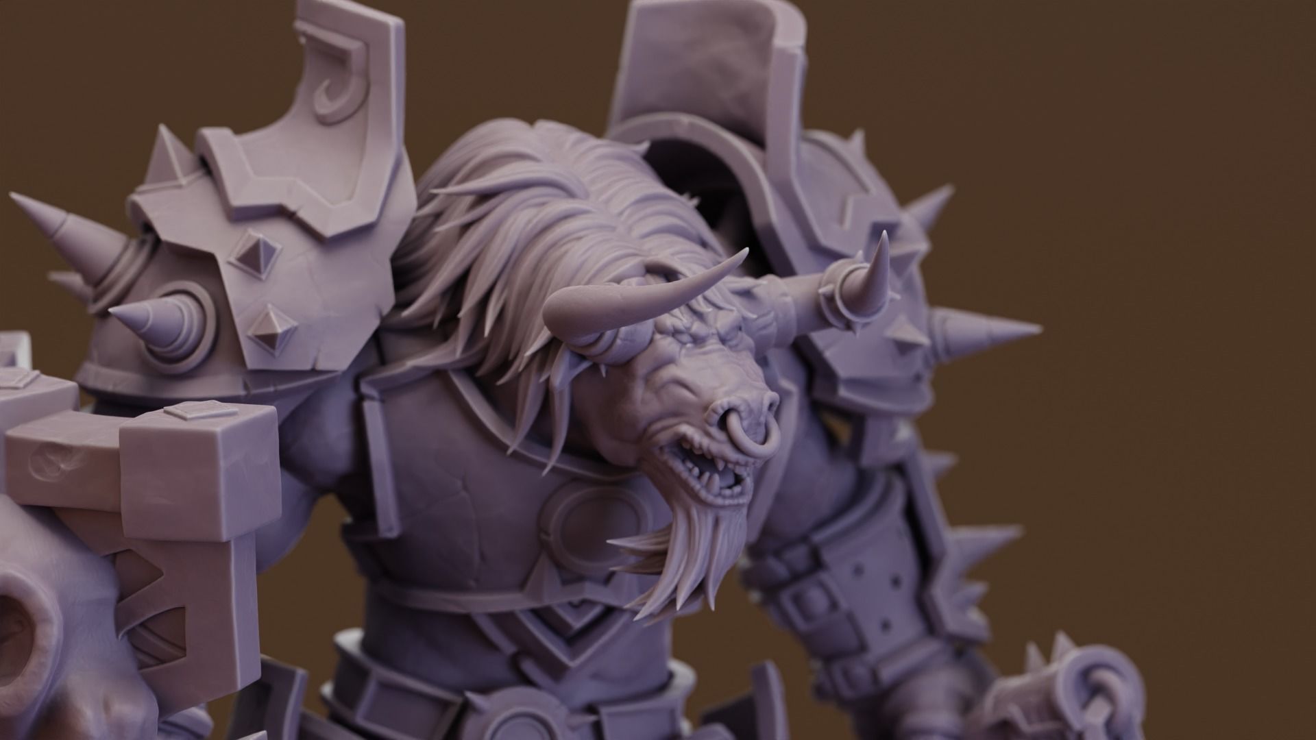 Tauren Warrior  -  World of Warcraft 3D print model_7