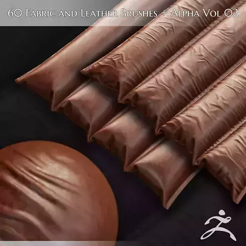 60 Fabric and Leather Brushes and Alphas Vol 02