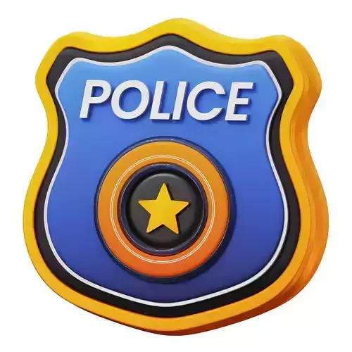 Police Badge 3D Icon