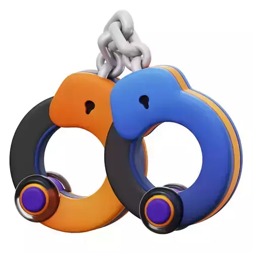 Handcuff 3D Icon Low-poly 3D model