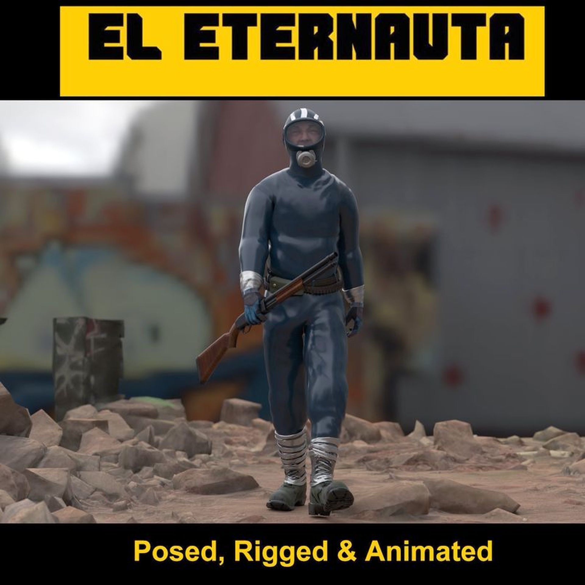 The Eternauta conmic version  Low-poly 3D model_20