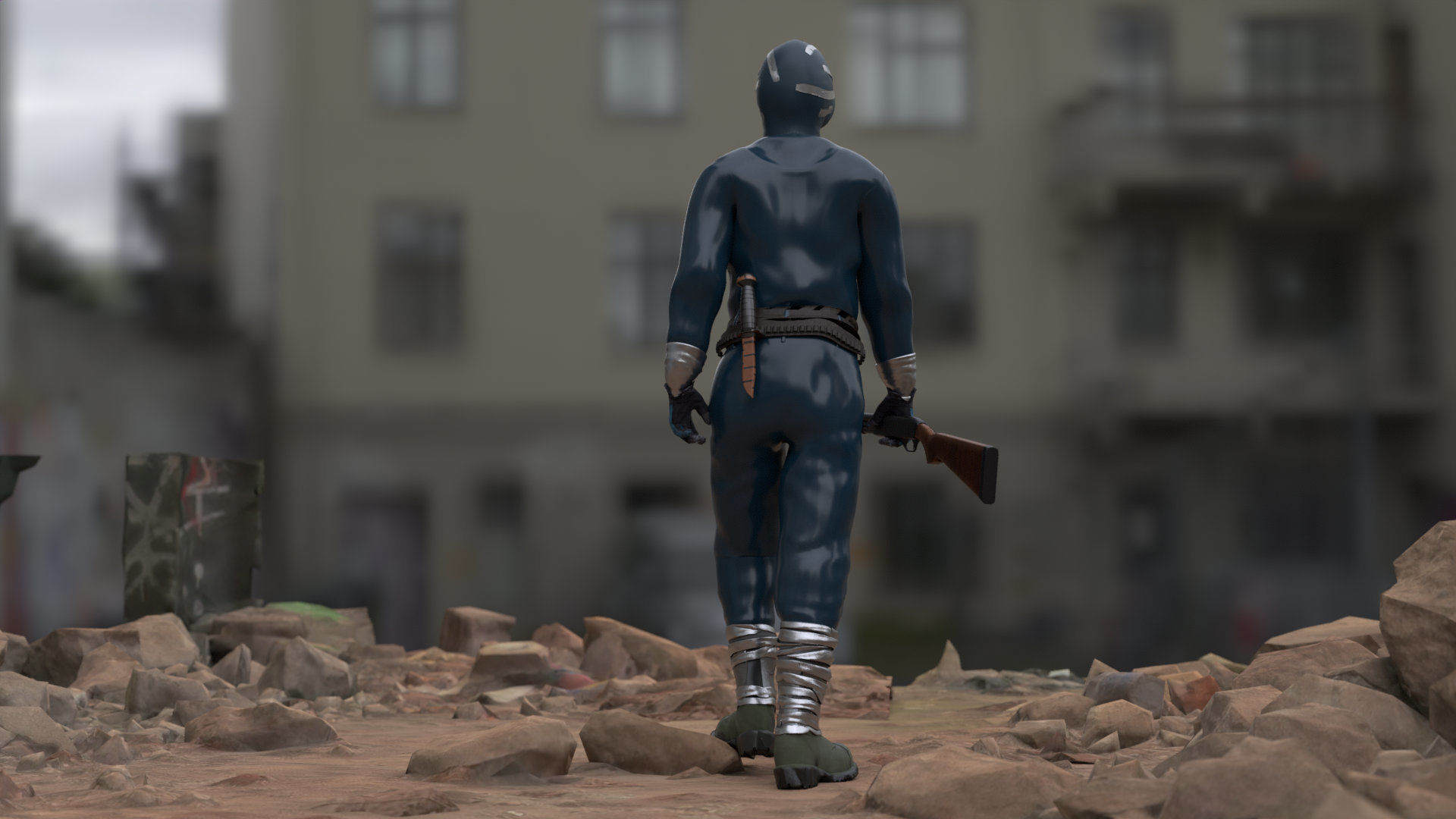 The Eternauta conmic version  Low-poly 3D model_3