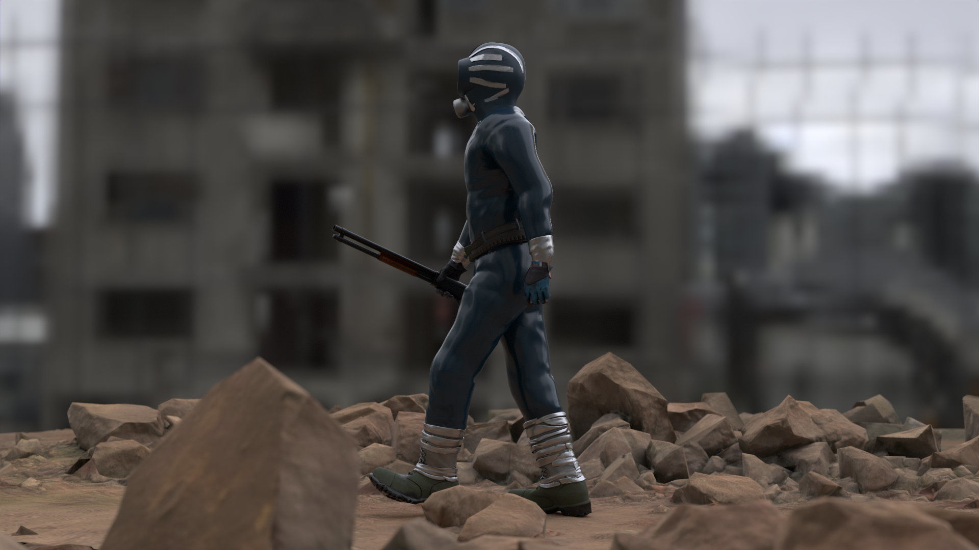 The Eternauta conmic version  Low-poly 3D model_12