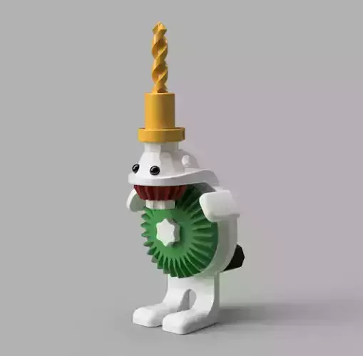 Character keychain hand drill