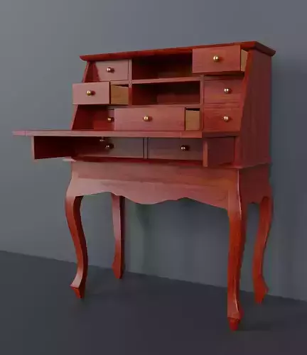 Wood Secretary Desk 1