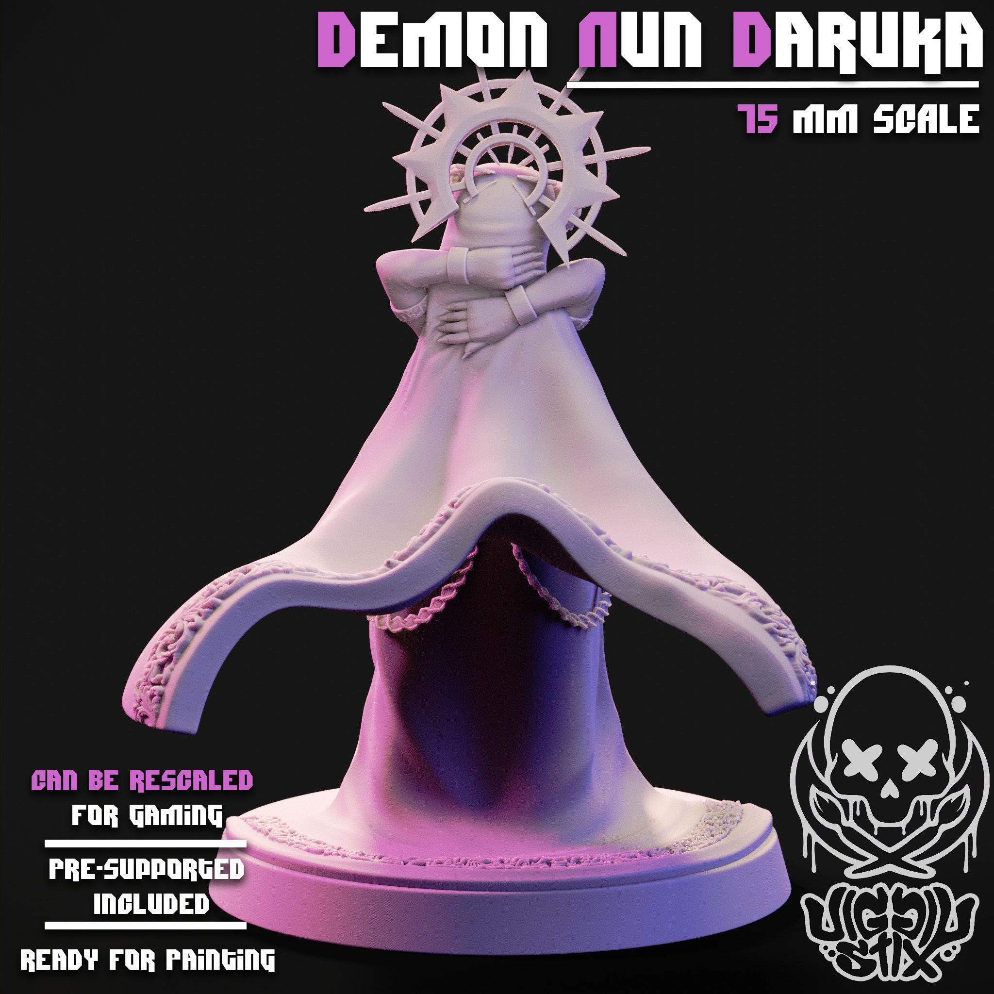 Demon Nun Daruka 3D model 3D printable | CGTrader
