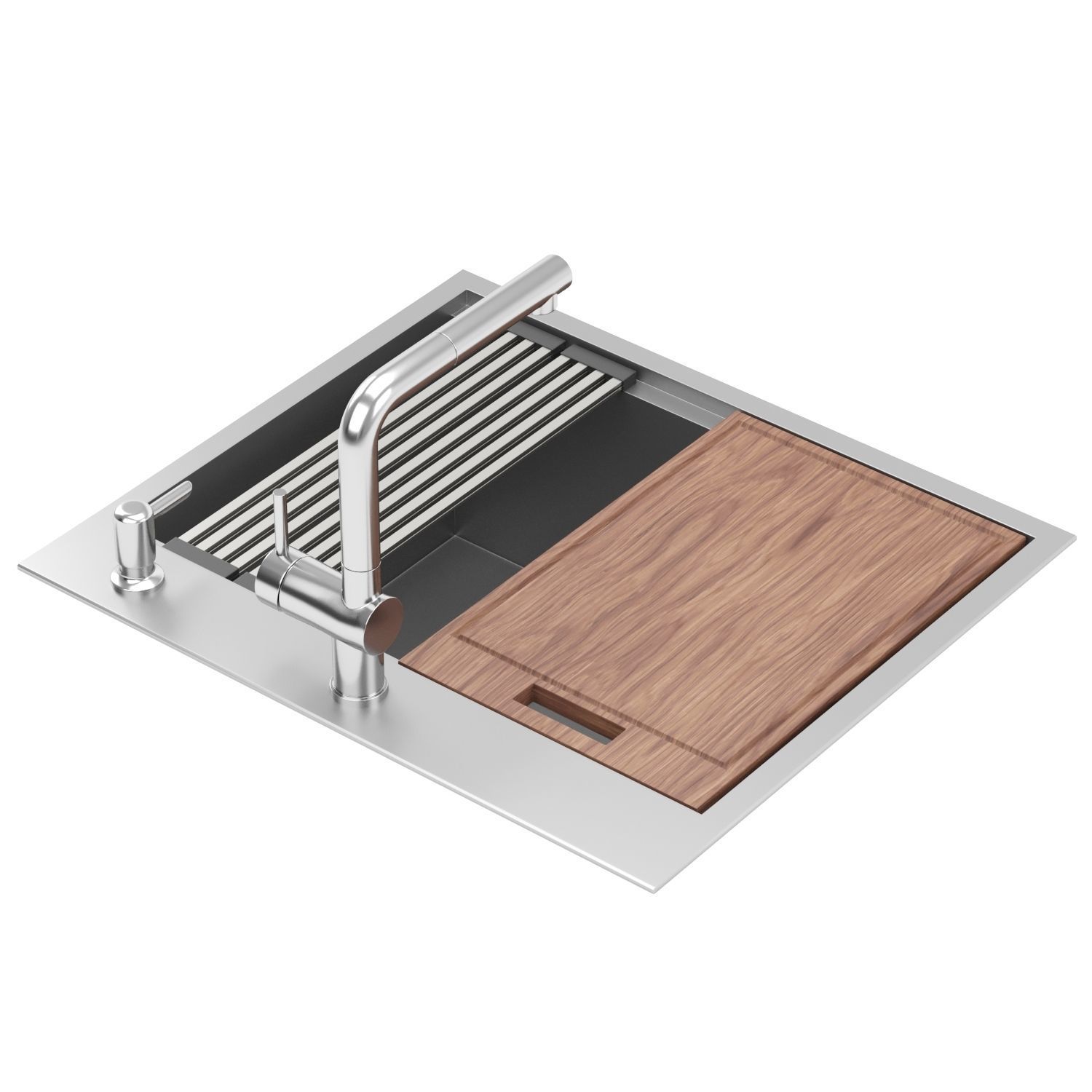 RUVATI-RVH8023 kitchen sink Free 3D model_3