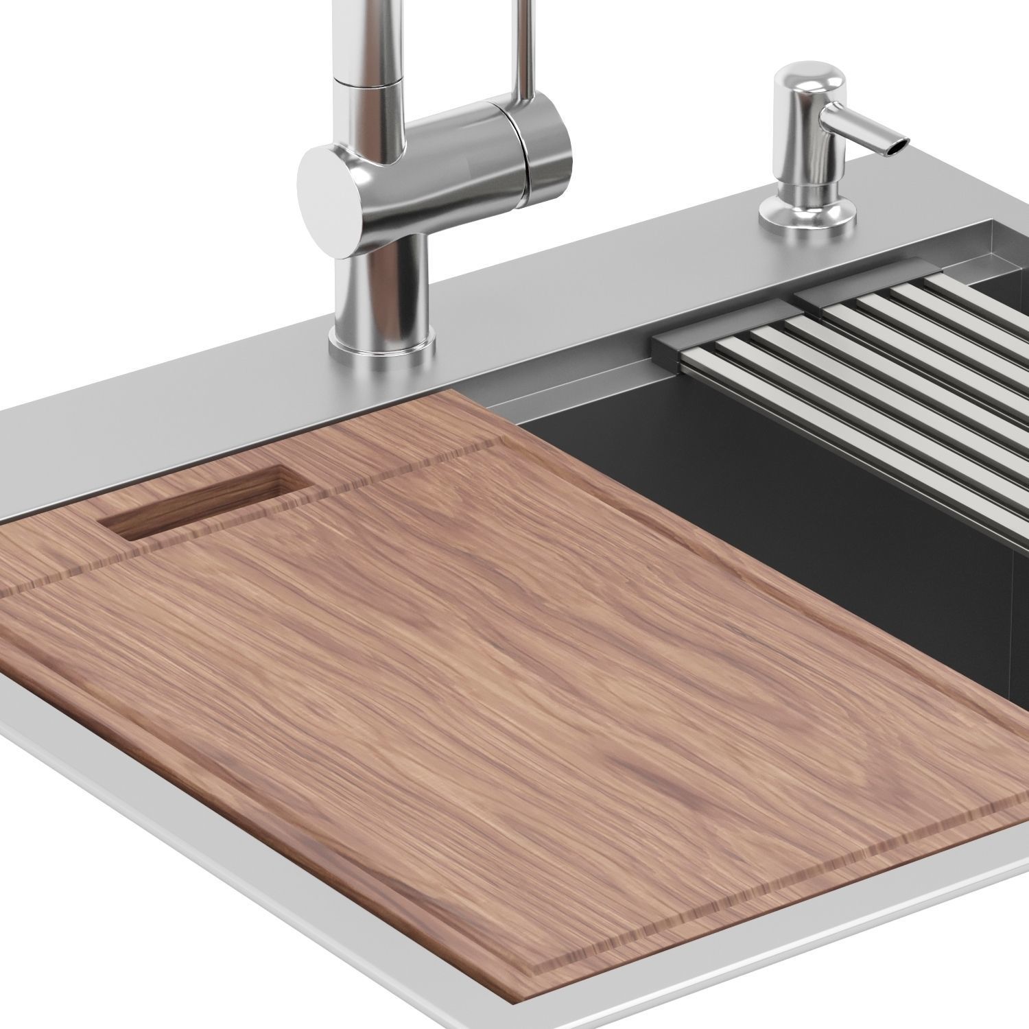 RUVATI-RVH8023 kitchen sink Free 3D model_4