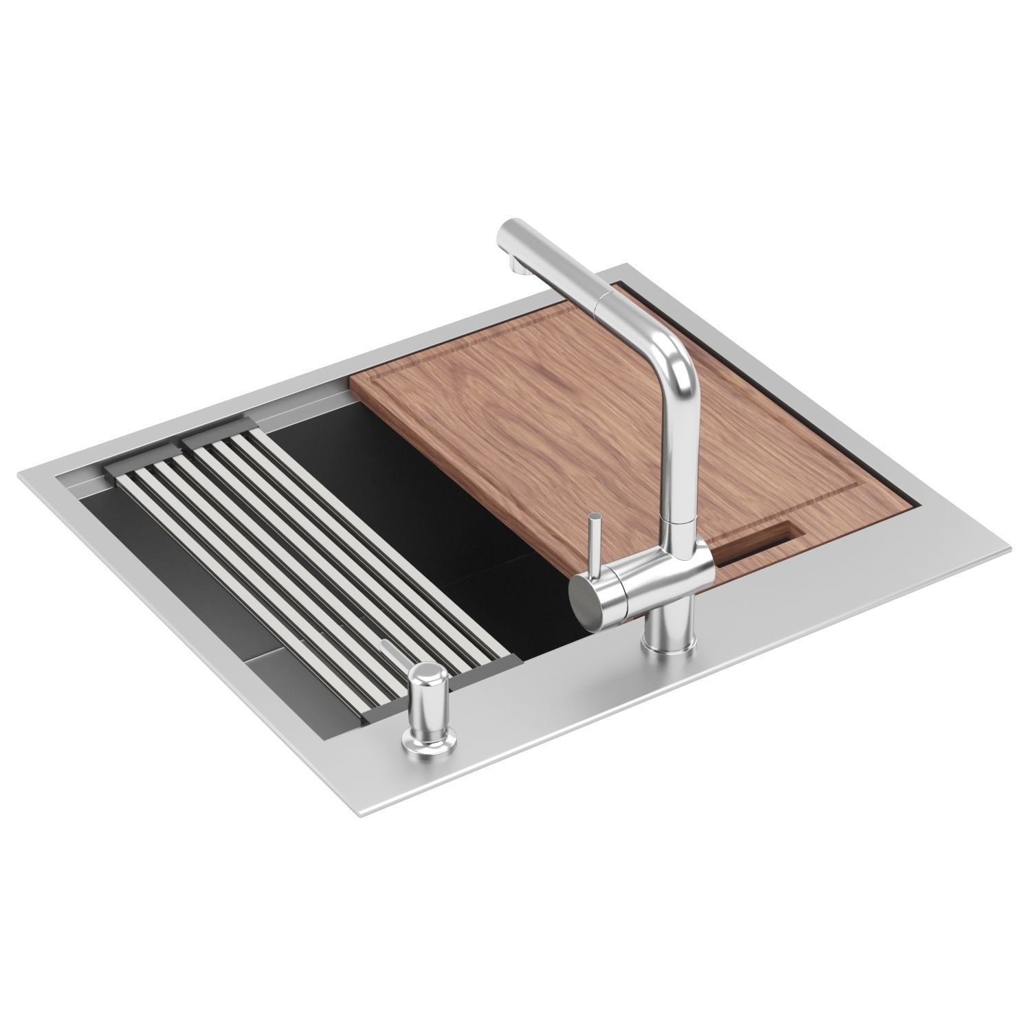 RUVATI-RVH8023 kitchen sink Free 3D model_2