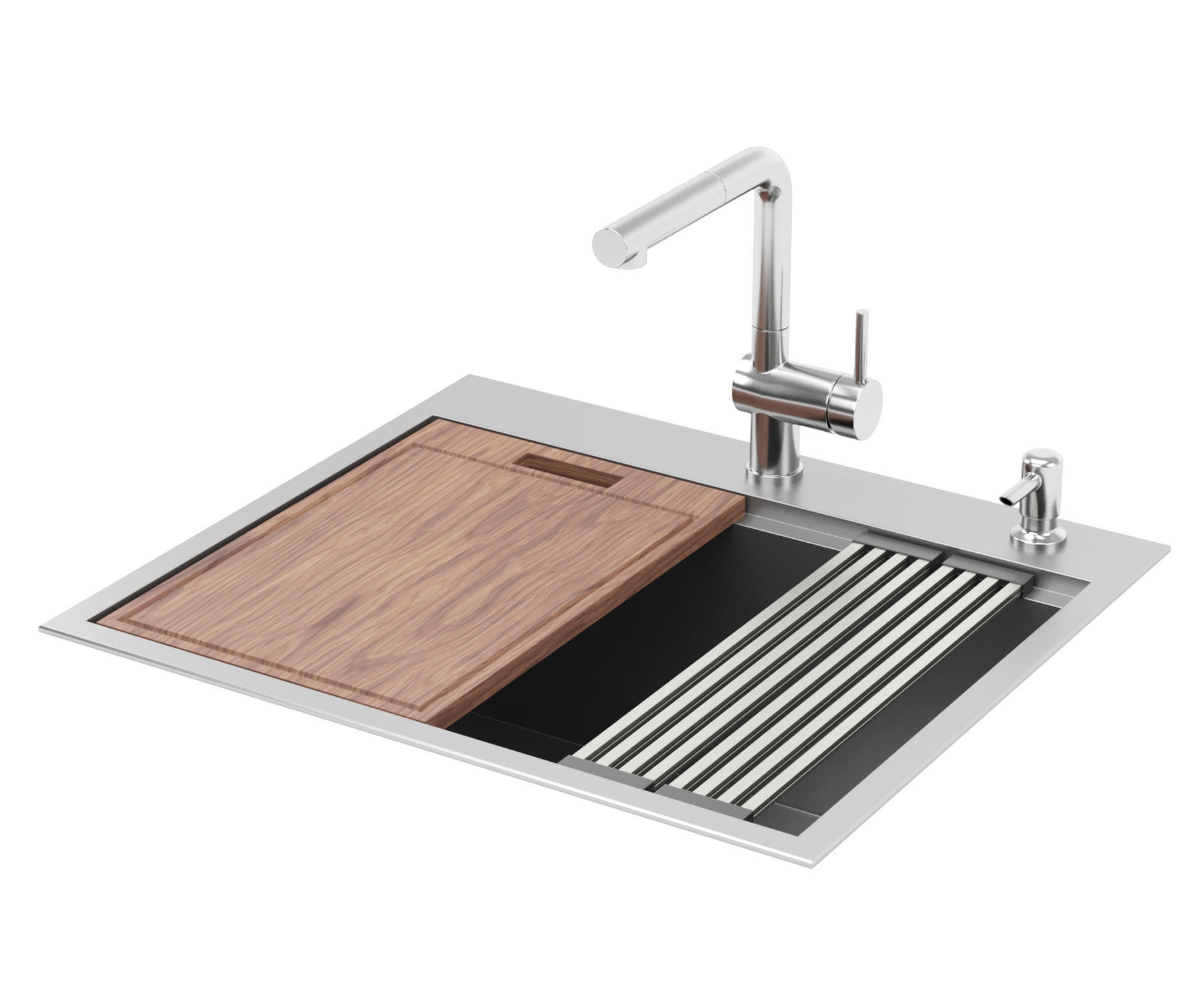 RUVATI-RVH8023 kitchen sink Free 3D model_0