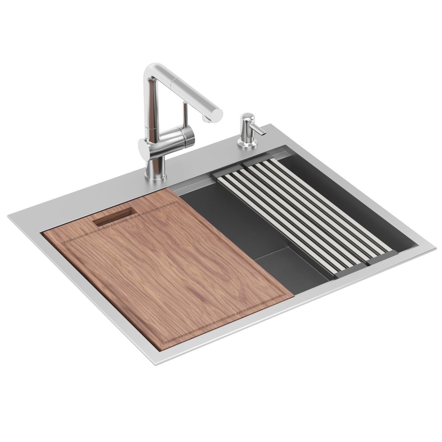 RUVATI-RVH8023 kitchen sink Free 3D model_1