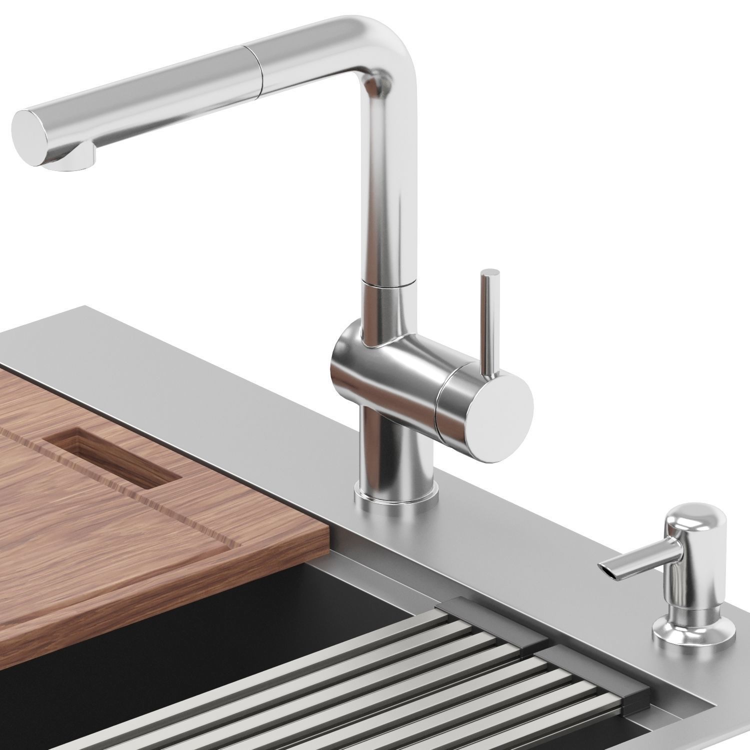 RUVATI-RVH8023 kitchen sink Free 3D model_5